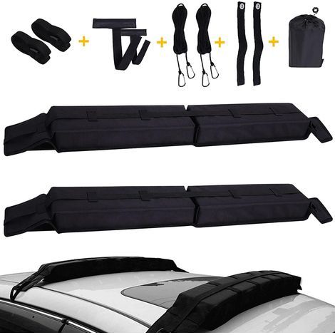 GM-Soft-Dachträger für den Transport von Kajaks/Surfbrettern/Kanus/Snowboards mit 4,48 m langen Spanngurten und Aufbewahrungstasche (1/5)