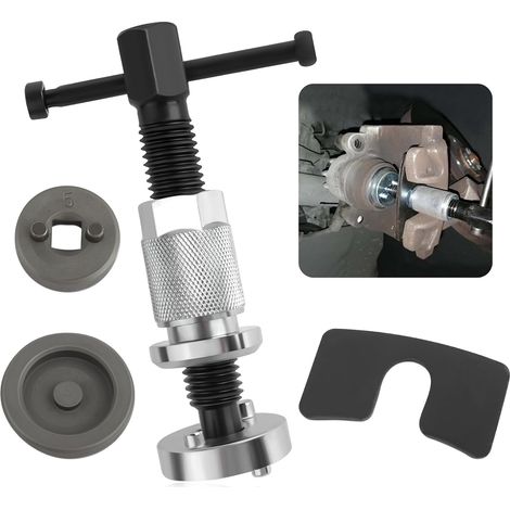 Set di 5 utensili per compressore pinza freno, utensile per pinza freno in acciaio cromato per la sostituzione delle pastiglie freno, accessori per auto, SUV, camion (1/4)
