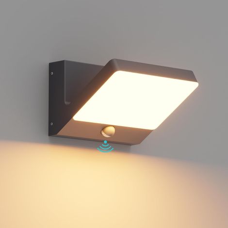 30W LED Applique Murale Anthracite avec Détecteur de Mouvement (1/5)