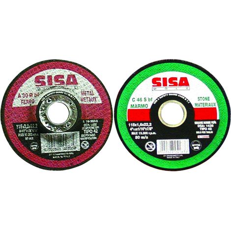 Sisa Mole DISCO ABRASIVO CENTRO DEPRESSO per ferro Ø mm. 230x2,5x22 - 25 pezzi