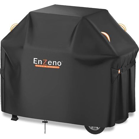 Housse de Barbecue résistante aux intempéries - Housse de Protection pour Barbecue à gaz - Imperméable à la poussière - pour Weber, Brinkmann, Char Broil - 147 x 61 x 122 cm - Noir (1/5)