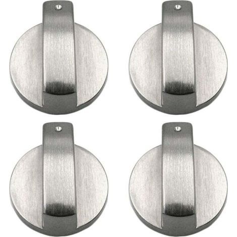 Set of 4 cooker knobs, gas cooker knobs, metal gas cooker knobs, metal cooker knobs, 6 mm (1/5)