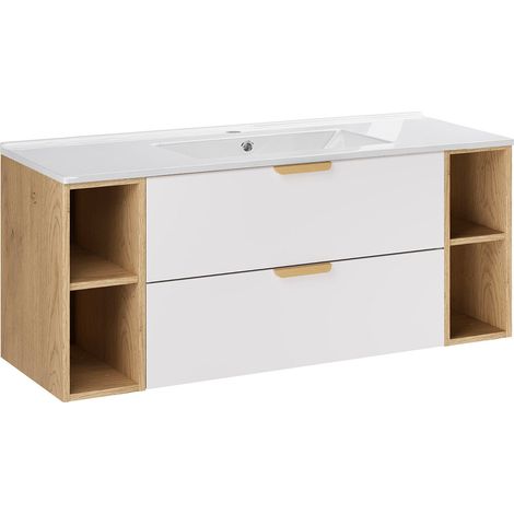 Mobile bagno con lavabo Oria bianco 120cm (1/5)