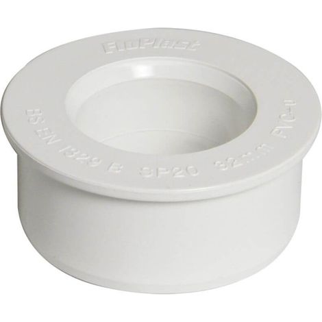 FloPlast 32mm White Boss Adaptor - Solvent Weld Pipe Fitting