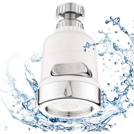 Fixation de filtres à eau de tête de robinet de cuisine, tête d'eau purifiée de robinet de cuisine mobile rotative à 360 ° (1/5)