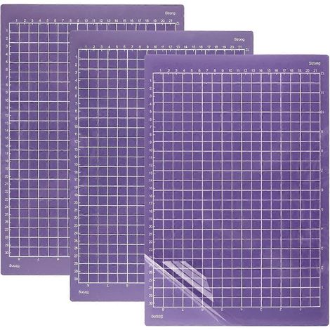 (Adhérence renforcée), 3 tapis de découpe adhésifs (violets)-- (1/5)