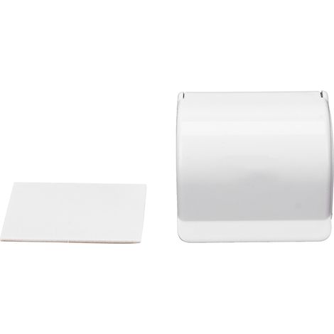 Porte‑Shaver adhésif double pour salle de bain – Support mural avec rack et stickers (2 stickers) pour rasoirs et accessoires – Plastique blanc