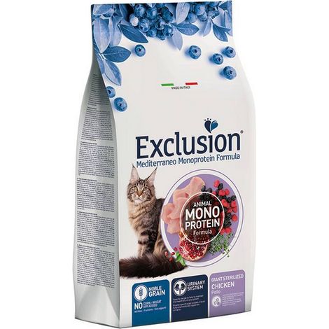 Crocchette Gatto Noblegrain - Adult Sterilised Pollo 1,5 kg Exclusion
