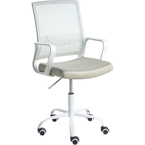 Silla de oficina moderna con altura ajustable giratoria tapizado de malla verde menta Ease