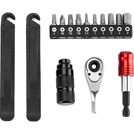 Kit de herramientas para reparación de bicicletas, diseño plegable, ligero y portátil, 43210049001 (1/2)