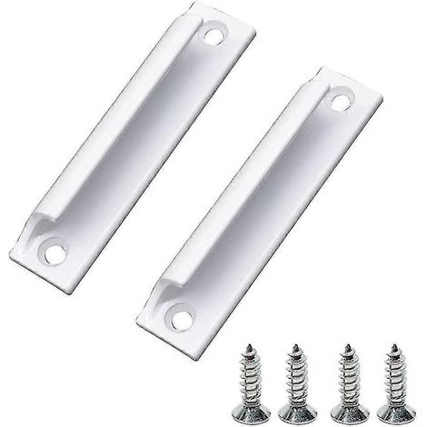 Stück Türgriffe aus Aluminiumlegierung für Schiebetüren, Balkontüren, Schränke, Schubladen und Fenster, Möbelbeschläge mit Schrauben, Weiß, Ladacea (1/5)