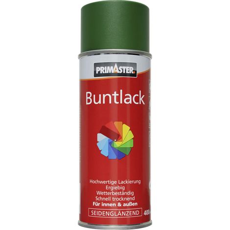 Primaster Lackspray 400ml Laubgrün Seidenglänzend Wetterbeständig Sprühlack (1/2)