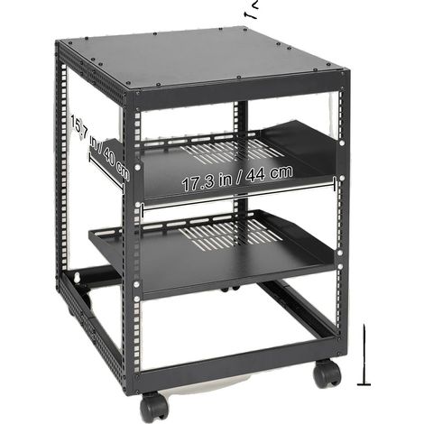 Offenes Rahmenserver-Rack, verstellbare Tiefe, robuste Konstruktion, 12U (1/2)