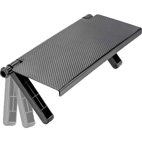 Écran Réglable Étagère,Etagère TV Tablette Supérieure Réglable Support de Rangement pour Ecran Pliable Organisateur de Montage Etagère Supérieure pour Ordinateur Télévision à Ecran Plat Noir (1/5)