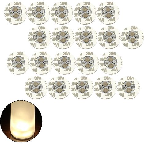 Coaster LED - Lumineux pour Verres et Bouteilles - 4 LED par Unité - Étanche avec Réservoir Anti-Eau - 20 Pièces par Lot (1/5)