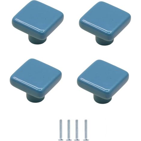 boutons de porte meuble en céramique à un trou, poignées carrées (1/5)