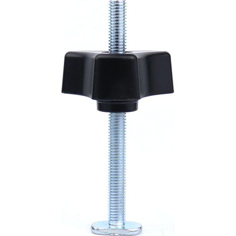 BRAVIX Rail en T Pince à Rainure en T T-Slot T-Track en Métal Outil de Fixation Serrage Rapide pour Travail du Bois （2pcs T vis + 2pcs écrou à bouton uniquement） (1/4)