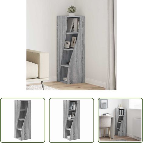 Holzwerkstoff - Eckschrank Graues Sonoma 32x32x102cm Holzwerkstoff (1/5)