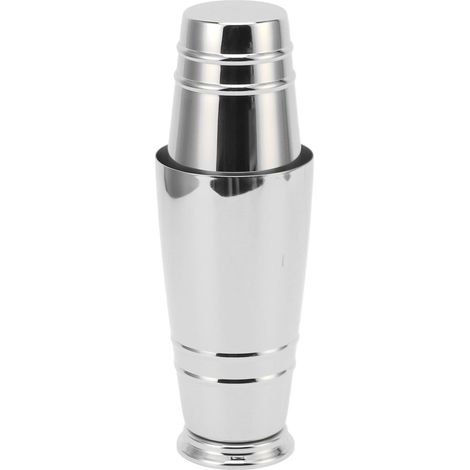 Agitateur à Cocktail en Acier Inoxydable 304 avec Fond Sécurisé Lave-vaisselle, Shaker Boston pour Bar à Domicile Argenté (1/5)