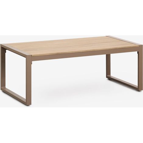 SKLUM Rechteckiger Gartentisch 110x55 cm aus Aluminium Lipov Moka Braun (1/5)