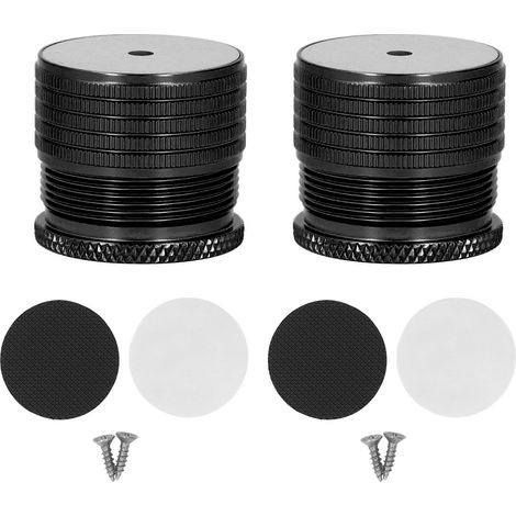 [Möbelerhöhung] 2-teilige Aluminium-Bett- und Sofaerhöhung, verstellbar 23–37 mm, Tragkraft 50–500 kg, glänzend schwarz (1/5)