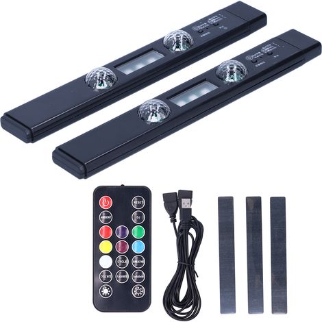 Lampe LED USB pour voiture, lumière d'ambiance pieds, télécommande, décoration intérieure, charge rapide, kit de modification (1/5)