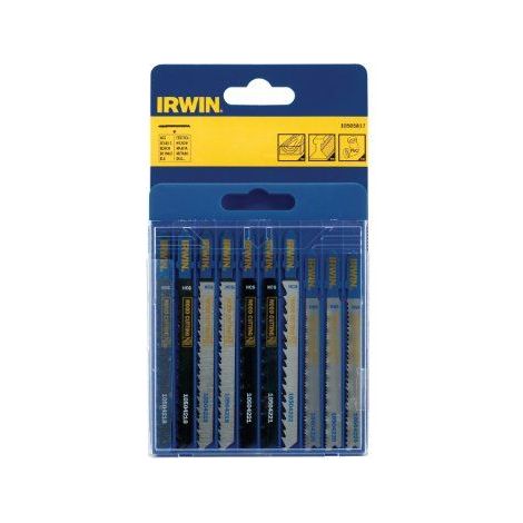 LAMES DE SCIE SAUTEUSE IRWIN ASSORTIMENT ENSEMBLE 10 PIÈCES (1/5)