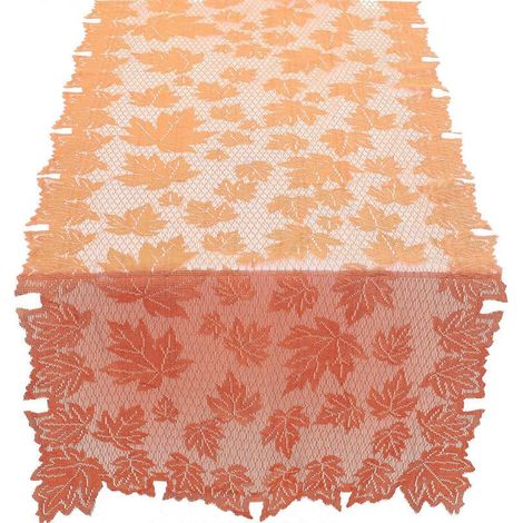 Chemin de table en dentelle pour la fête de Thanksgiving, nappe décorative, ornements de table (1/2)