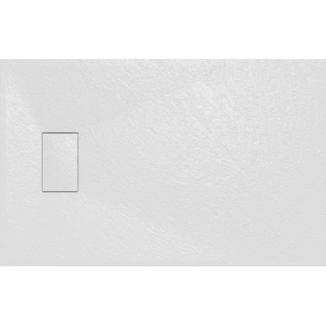 Aquariss SMC Slate Effect Shower Enclosure Tray Base 70cm Wide and Length 110cm White