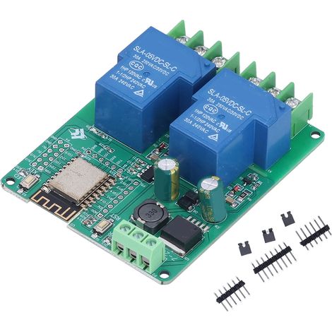 Relais WIFI 2 canaux 30A ESP8266 ESP-12F carte de développement interrupteur DC 7-28V / 5V (1/5)
