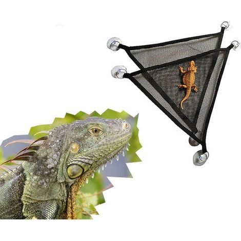 Hamaca de 2 piezas para dragón barbudo – Hamaca de malla transpirable para lagartos – Adecuada para iguanas, geckos, serpientes y camaleones (1/5)