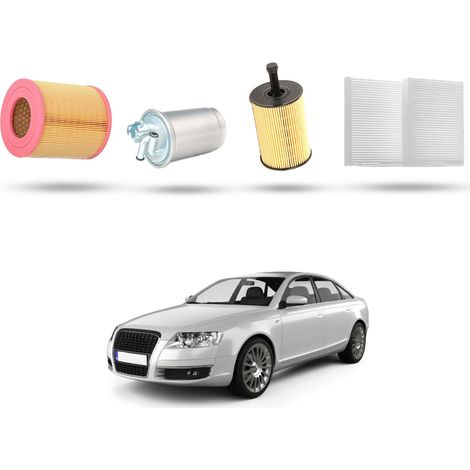 Kit Tagliando 4 filtri compatibile con Audi A6 II (C6) 2.0 tdi 103kw dal 2004 al 2008 (1/5)