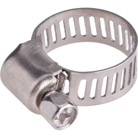 12 Pièces Collier de Serrage Tuyau Ajustable en Acier Inoxydable Tuyau Pinces Clips Fixation (9-16 mm) (1/3)