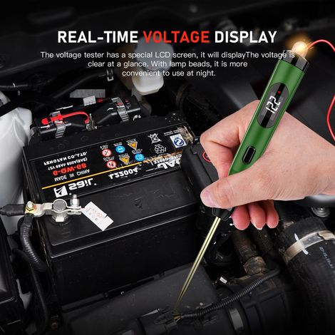 12V - 24V Circuit Testeur Capteur Voiture Électrique Fusible Test Feu Tension