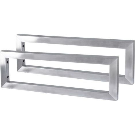 brushed stainless steel fixing brackets for washbasin countertops, 55x15x3cm washbasin brackets, brackets for shelving units (1/4)