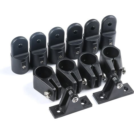 Combined set for boat fittings, sliding cap, sliding sleeve, mountain-shaped seat, 12-piece nylon set, 7/8-inch boat fitting set.
