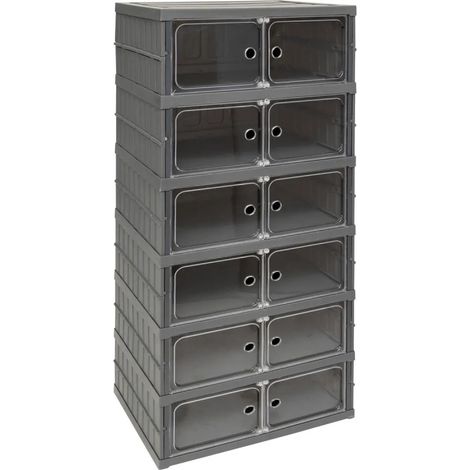 Tour de rangement pliable 6 étages plastique 5five (1/5)
