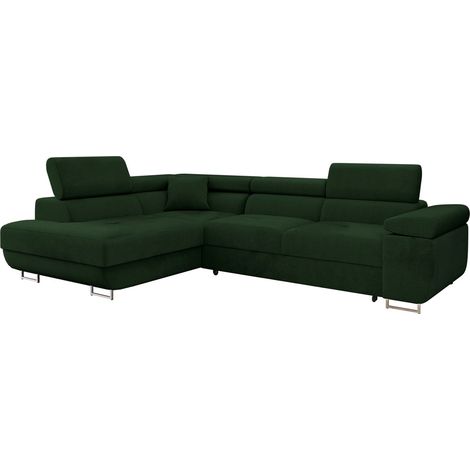 Sofá rinconero Comfivo Vinetum, Polo 889, Función de descanso, Almacenaje, 274x203x70cm, 0