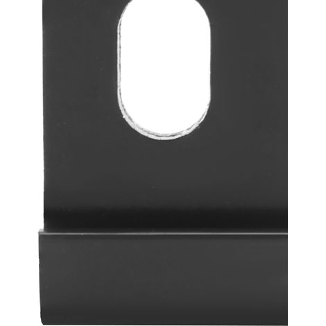 Lot de 10 fixations à crochets pour serres en aluminium, noir (1/5)