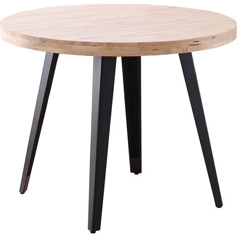 Mesa Comedor Redonda Fija Berg Roble Nordish / Negro. OK1091 (1/3)