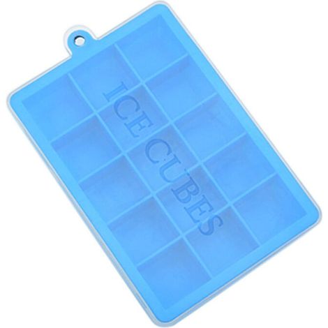 Moule À Glaces En Silicone - 15 Compartiments Carrés - Couvercle Inclus - Résistant De -40 °C À 230 °C - 1 Pièce (1/5)