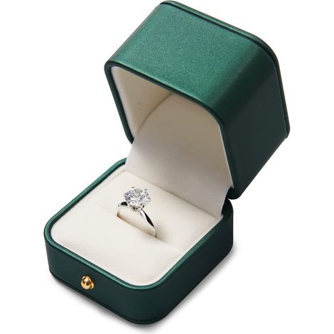 PU Cuir Boite a Bijoux Proposition Bague Cadeau Boîte Vitrine Bijoux(Vert) … (1/5)