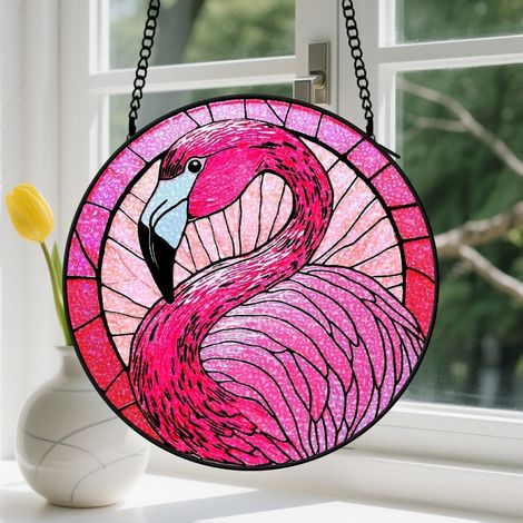 Capteur de Soleil en Vitrail  Décoration Spirituelle pour Maison 15cm (1/4)