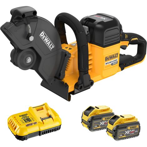 Dewalt DCS691X2 54V XR Flexvolt Cut Off Saw 230mm Wireless - 2x 9ah Batteries and Charger (Blade is not Included) (1/2)