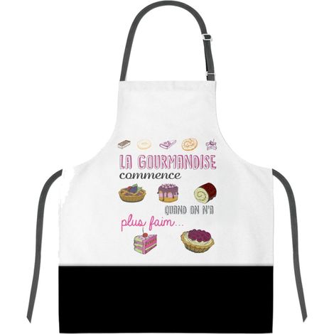Tablier adulte à nouer - Gourmandise (1/2)