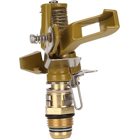 Tête d'arrosage automatique à filetage mâle G1/2, rotation à 360°, portée de 15 m, pour l'irrigation de pelouses, terrasses et jardins. (1/5)