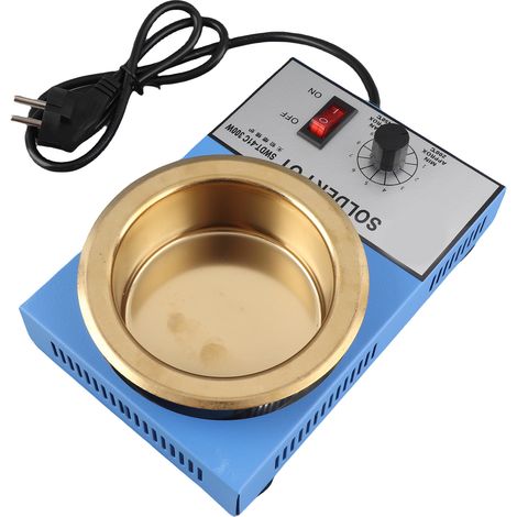 Pot à soudure 300W 100mm 1200g en acier inox bain d'étain compact température réglable pour soudage et brasage (1/5)