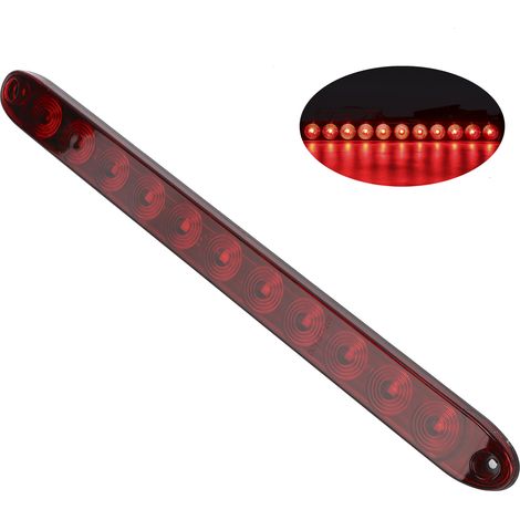 12V 11 LED rotes Blinkbremslicht, Polycarbonatlinse in Streifenform für LKW, Anhänger und schwere Nutzfahrzeuge (1/5)