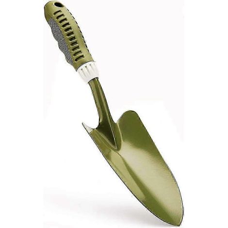 Pelle de jardin portative en acier au carbone, résistante à la flexion et à la rouille, avec une poignée ergonomique en PVC souple. (1/5)