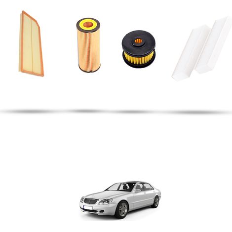 Kit tagliando 4 filtri compatibile con Mercedes Classe S (W220) 320 CDI 145kw Dal 1999 (1/5)
